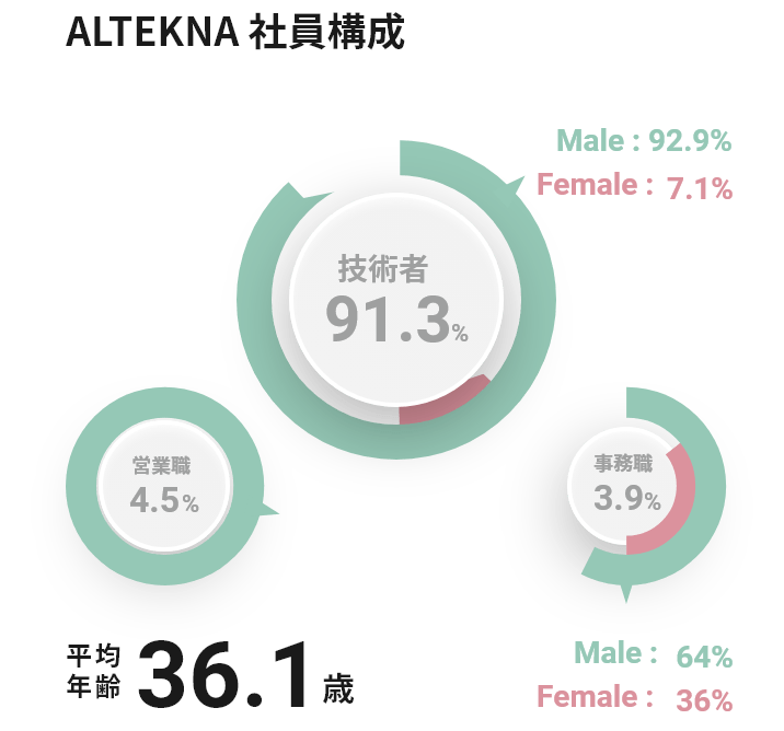 ALTEKNA 社員構成